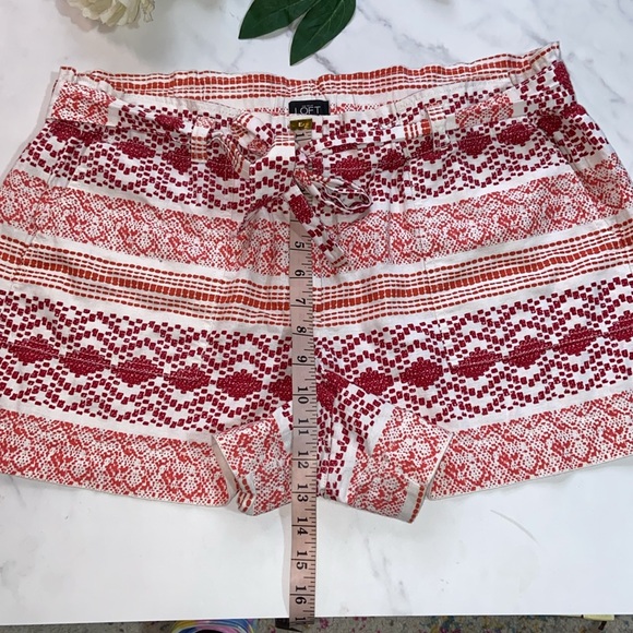 Ann Taylor LOFT Paper Bag Linen Blend Shorts size 14 - Picture 5 of 17